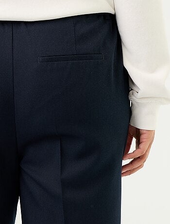 Pantalon pour femme en toile à coupe droite