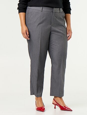Pantalon pour femme en toile à coupe droite