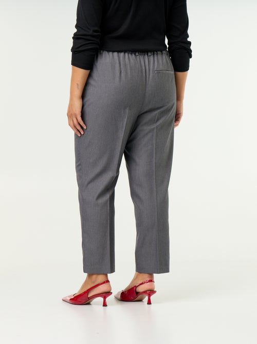 Pantalon pour femme en toile à coupe droite - Kiabi Pantalon pour femme en toile à coupe droite - Kiabi