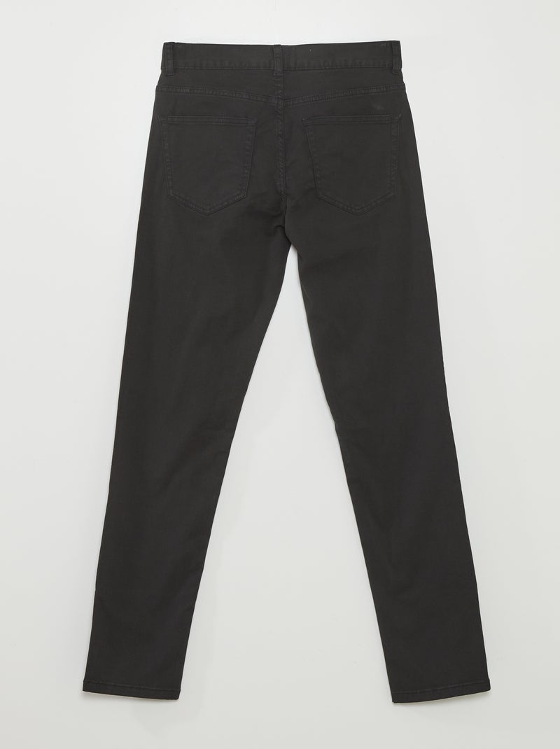 Pantalon pour homme à coupe slim et 5 poches noir - Kiabi