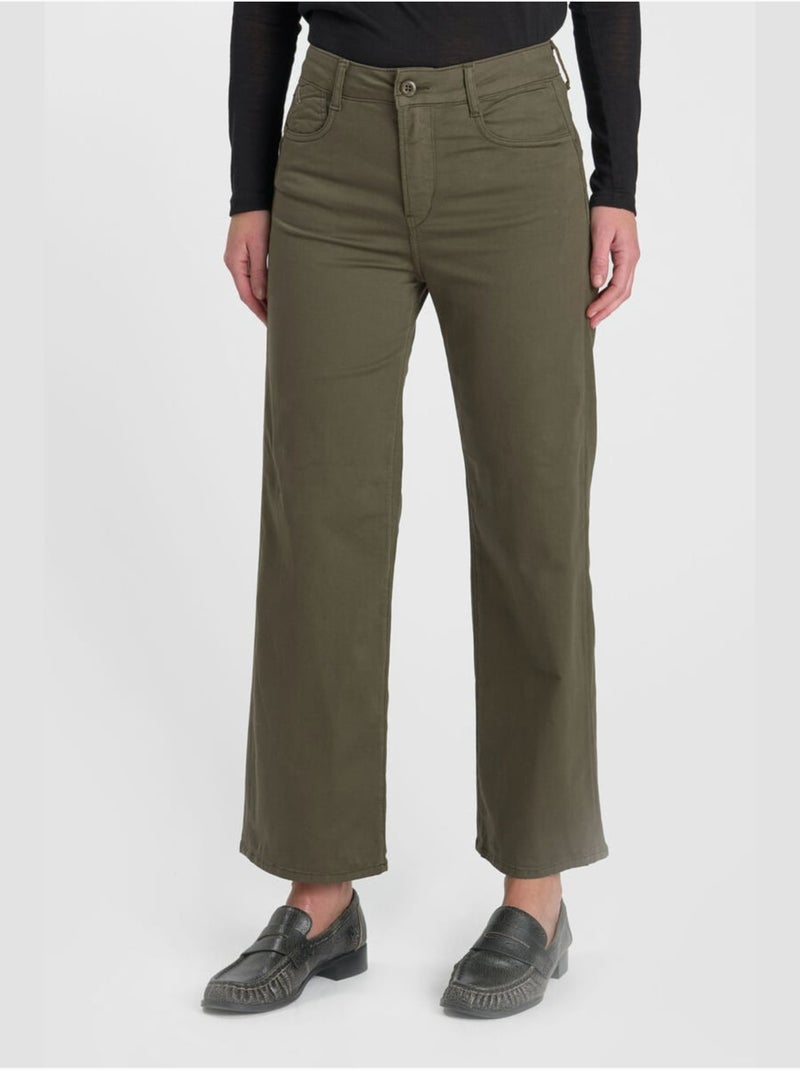 Pantalon pulphi24 loose, large 'le temps des cerises' Kaki - Kiabi