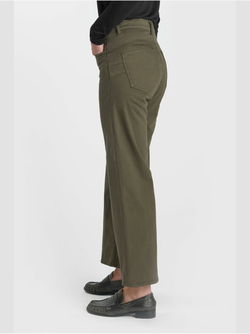 Pantalon pulphi24 loose, large 'le temps des cerises' Kaki - Kiabi