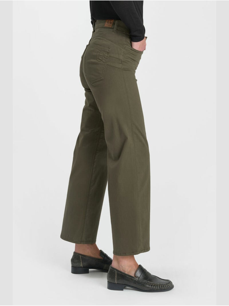 Pantalon pulphi24 loose, large 'le temps des cerises' Kaki - Kiabi