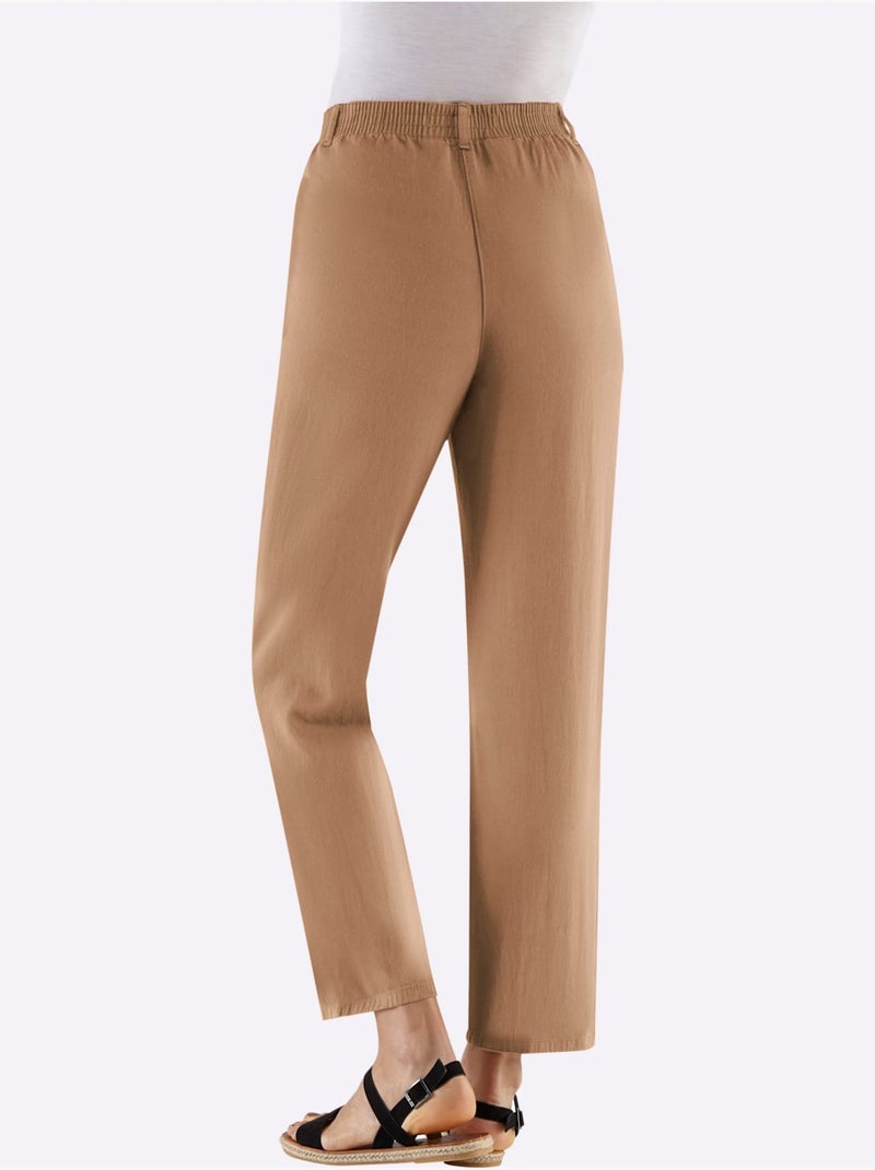 Pantalon Pur Coton - Taille Courte - Witt Doré - Kiabi