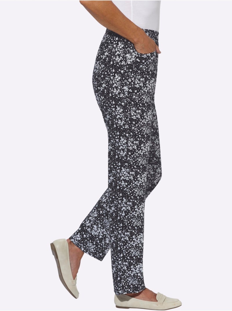 Pantalon Pure Viscose - Taille Standard - Witt Noir Ecru - Kiabi