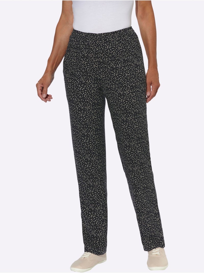 Pantalon Pure Viscose - Taille Standard - Witt Noir Jaune - Kiabi