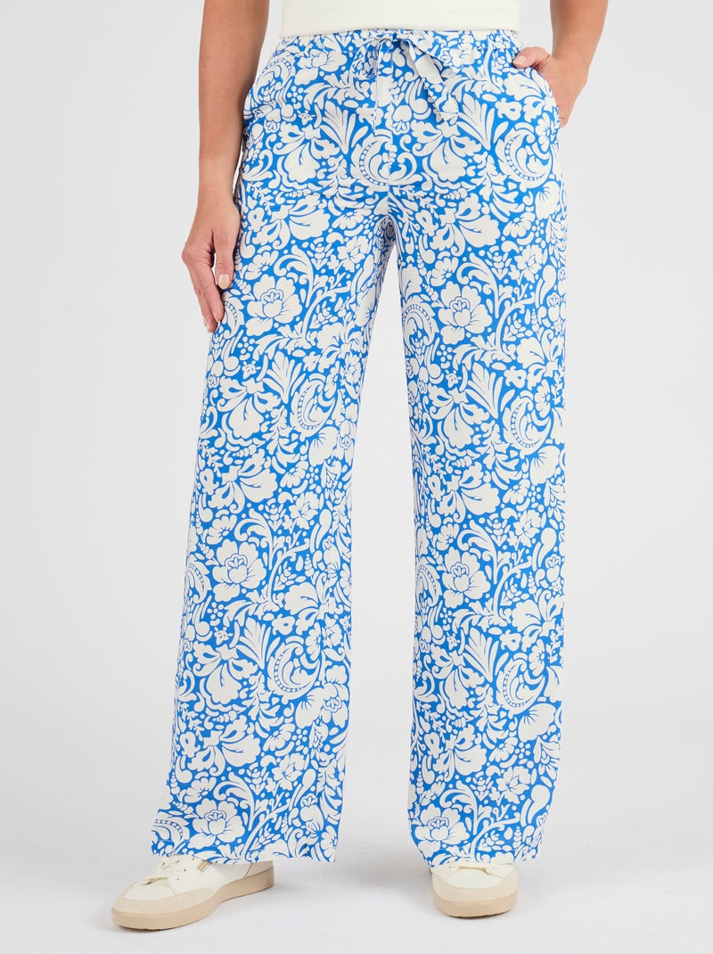 Pantalon pure viscose Climatyl - Damart Bleu - Kiabi