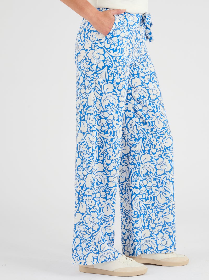 Pantalon pure viscose Climatyl - Damart Bleu - Kiabi