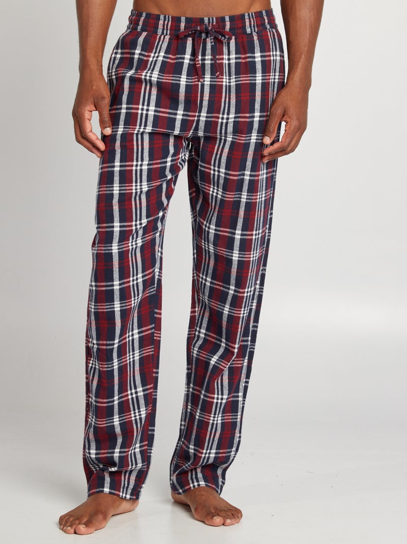 Pantalon pyjama en flanelle Rouge - Kiabi