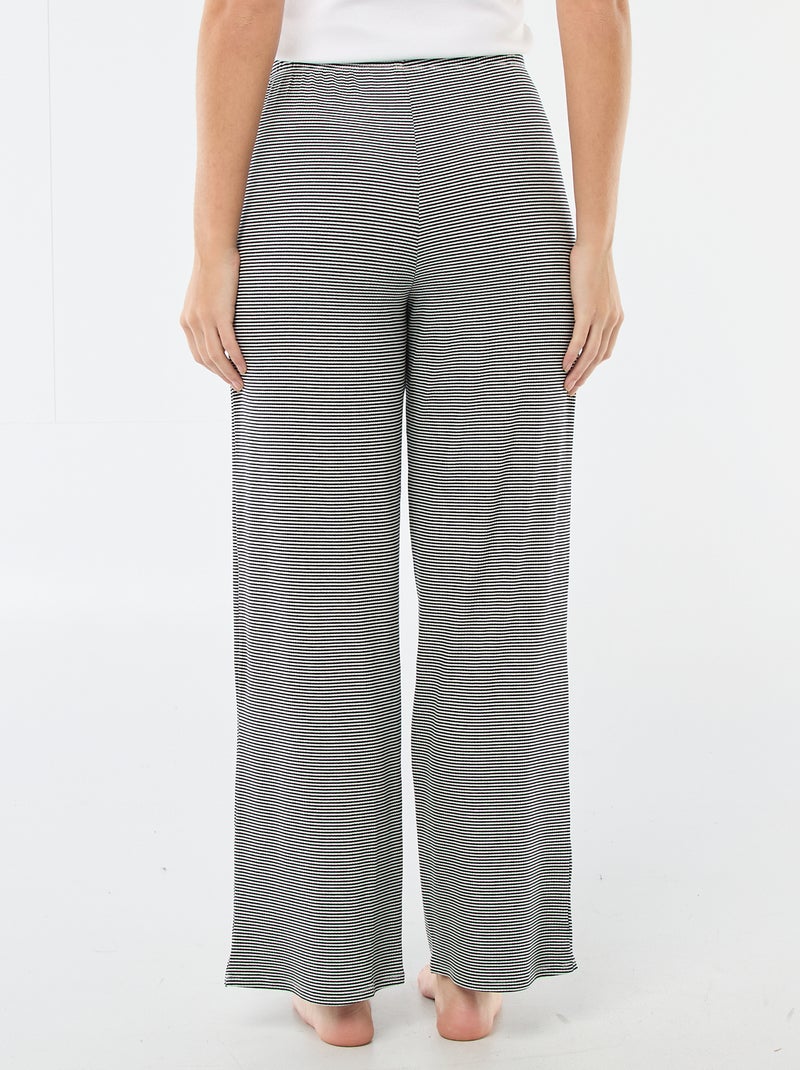 Pantalon pyjama en maille stretch Bleu - Kiabi