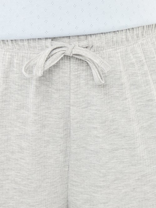 Pantalon pyjama en maille stretch - Kiabi