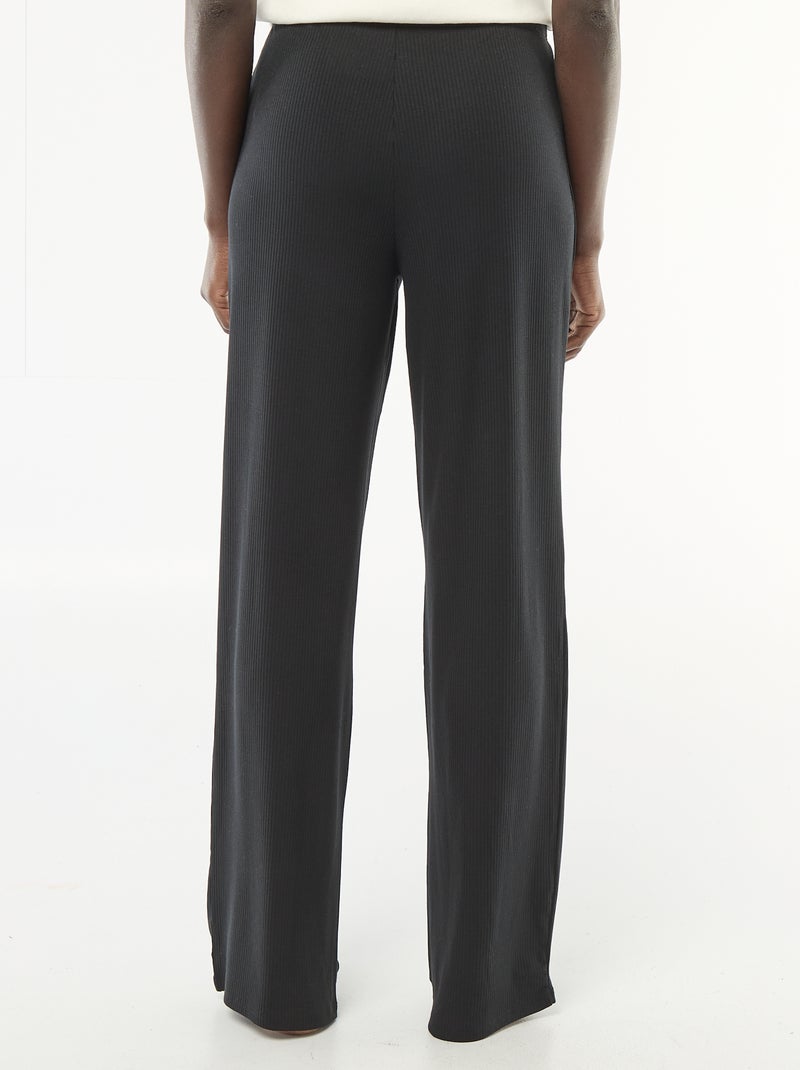 Pantalon pyjama en maille stretch Noir - Kiabi