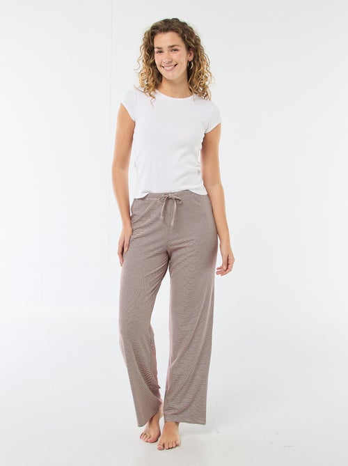 Pantalon pyjama en maille stretch - Kiabi