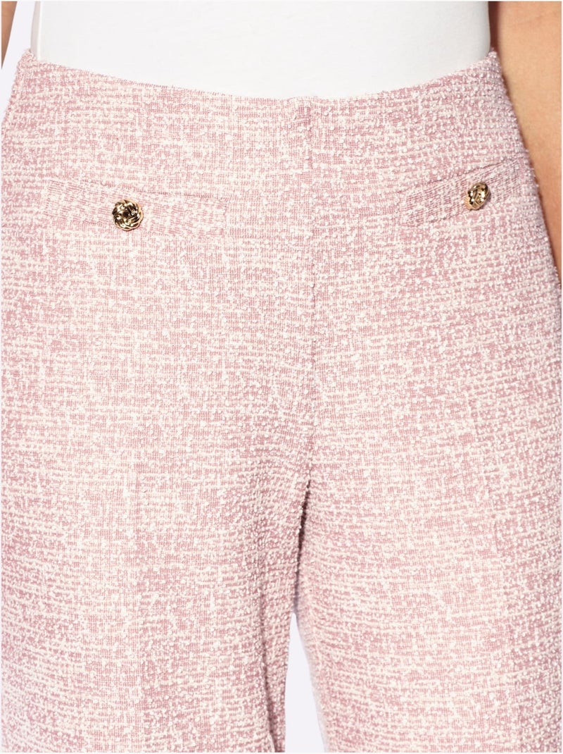 Pantalon qualité bouclée - taille standard - witt Bois de rose - Kiabi