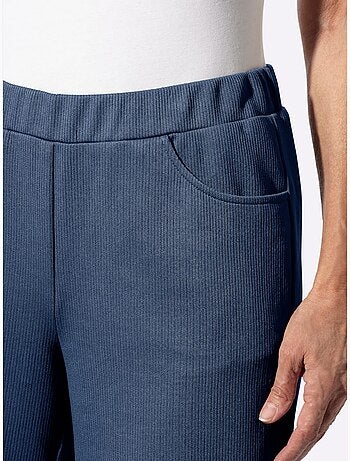 Pantalon Qualité Côtelée - Taille Courte - Moda Vilona