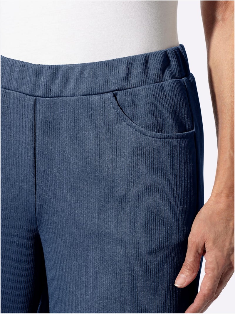 Pantalon Qualité Côtelée - Taille Standard - Moda Vilona Bleu jean - Kiabi