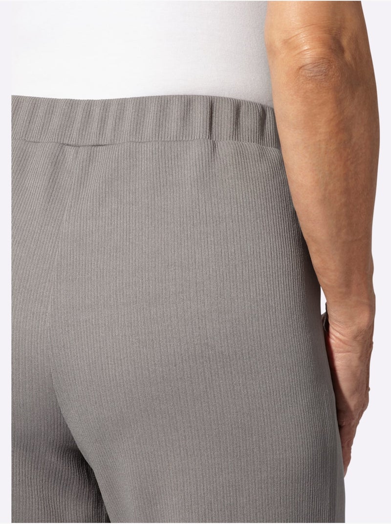 Pantalon Qualité Côtelée - Taille Standard - Moda Vilona Gris - Kiabi