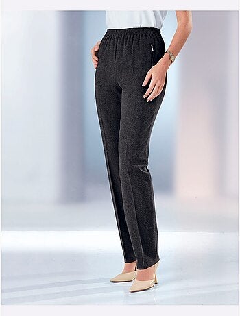 Pantalon femme chaud avec ceinture élastique et 2 poches - taille courte - moda vilona
