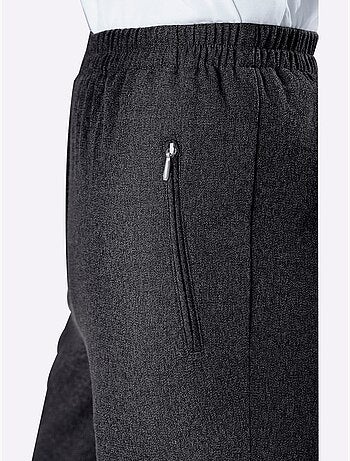 Pantalon femme chaud avec ceinture élastique et 2 poches - taille courte - moda vilona