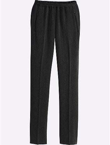 Pantalon femme chaud avec ceinture élastique et 2 poches - taille courte - moda vilona