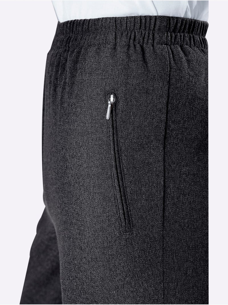 Pantalon qualité douce et chaude - taille courte - moda vilona Noir - Kiabi