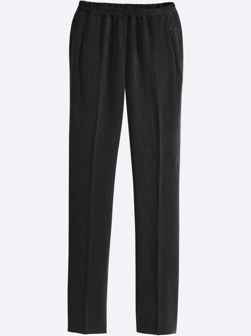 Pantalon qualité douce et chaude - taille courte - moda vilona Noir - Kiabi