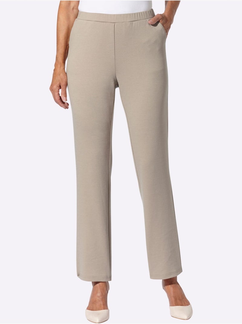 Pantalon Qualité Douce Et Fluide - Taille Standard - Witt Beige - Kiabi