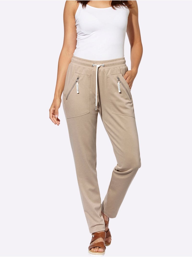 Pantalon Qualité Douce Et Fluide - Taille Standard - Witt Beige - Kiabi