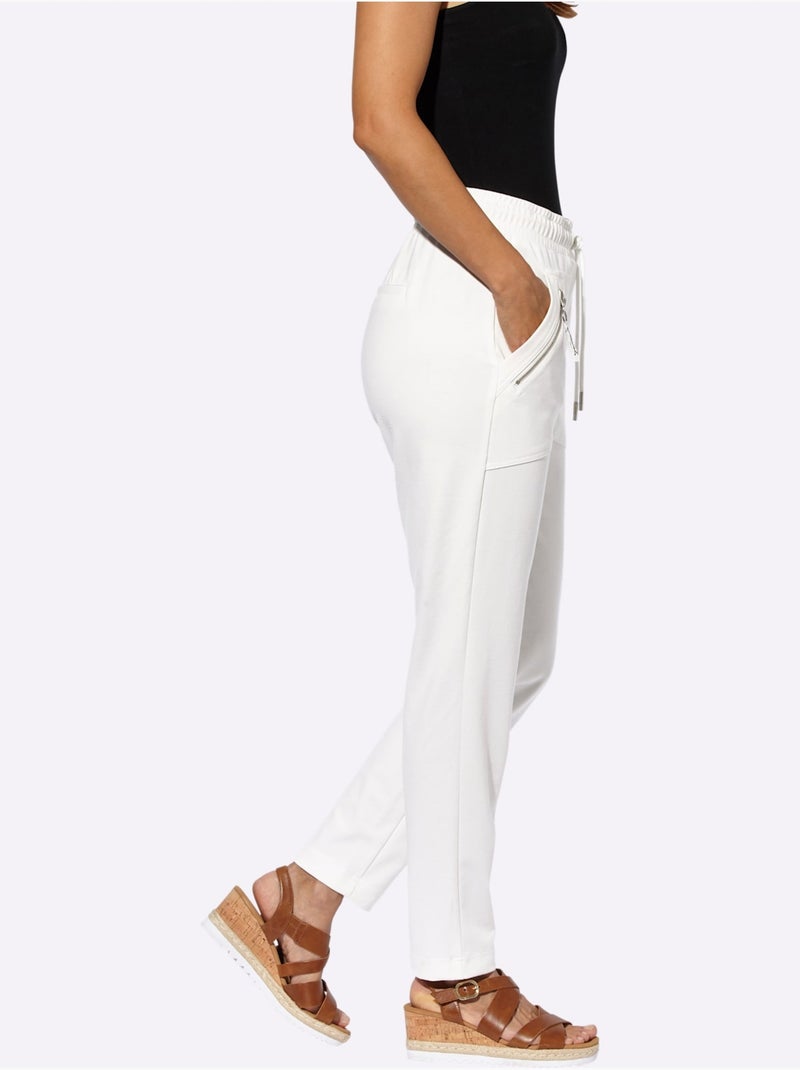 Pantalon Qualité Douce Et Fluide - Taille Standard - Witt Ecru - Kiabi