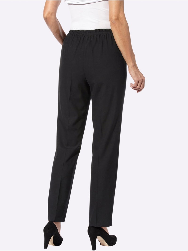 Pantalon qualité hiver légèrement grattée - taille extra courte - witt Noir - Kiabi