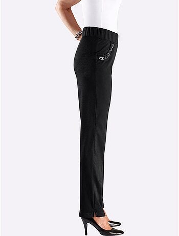 Pantalon en jersey avec poches et ceinture élastique - Taille standard - Moda Vilona