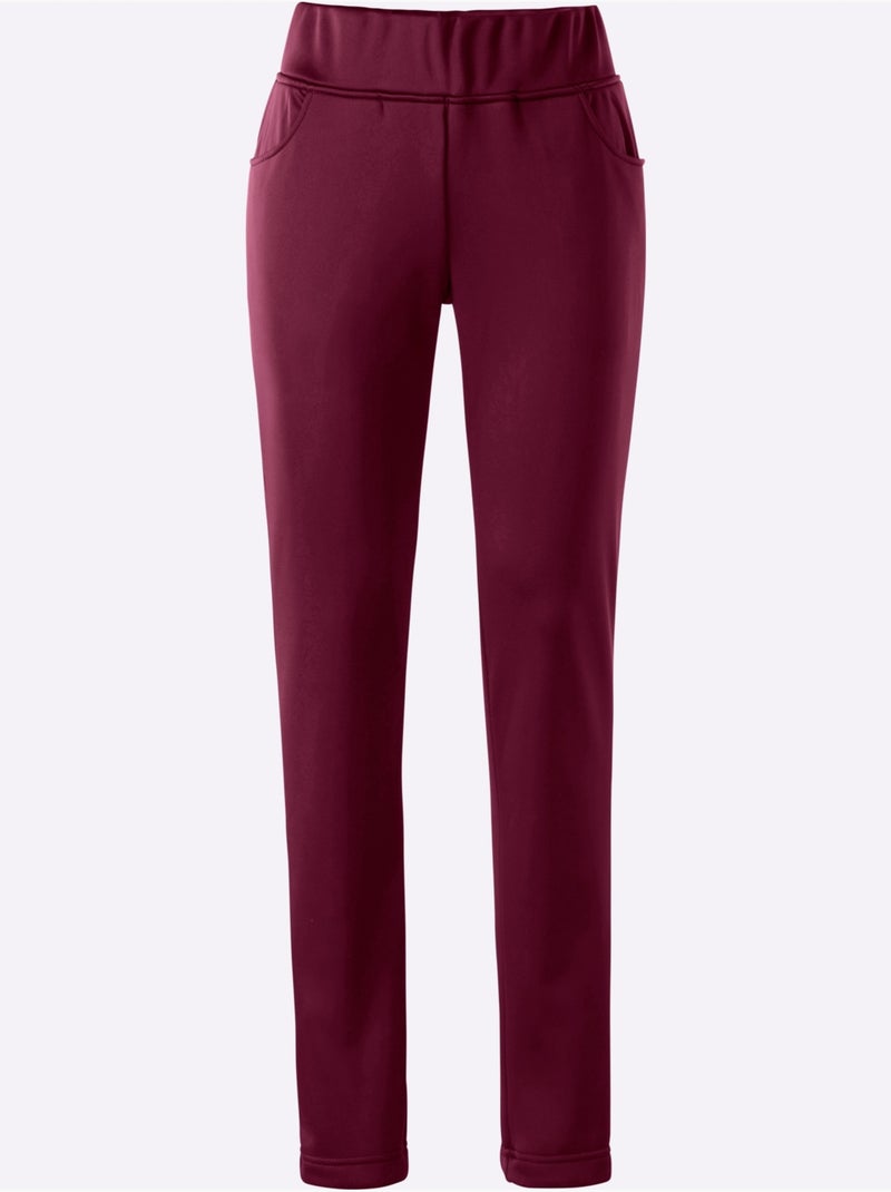 Pantalon qualité légèrement brillante - taille courte - witt Bordeaux - Kiabi