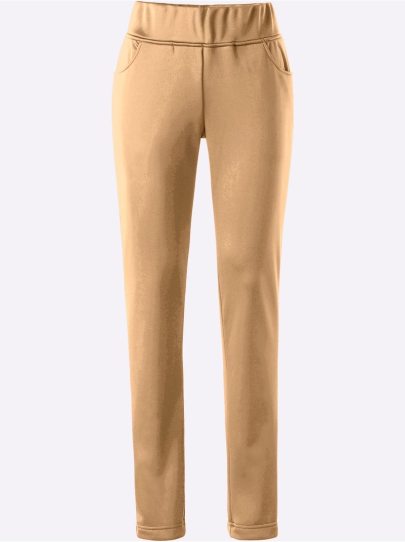 Pantalon qualité légèrement brillante - taille extra courte - witt Doré - Kiabi