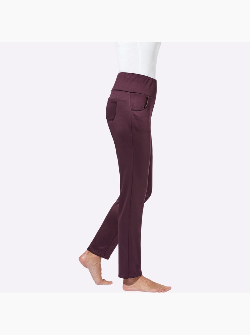 Pantalon qualité légèrement brillante - taille standard - witt Bordeaux - Kiabi