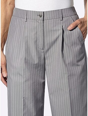 Pantalon qualité tissée - taille courte - moda vilona
