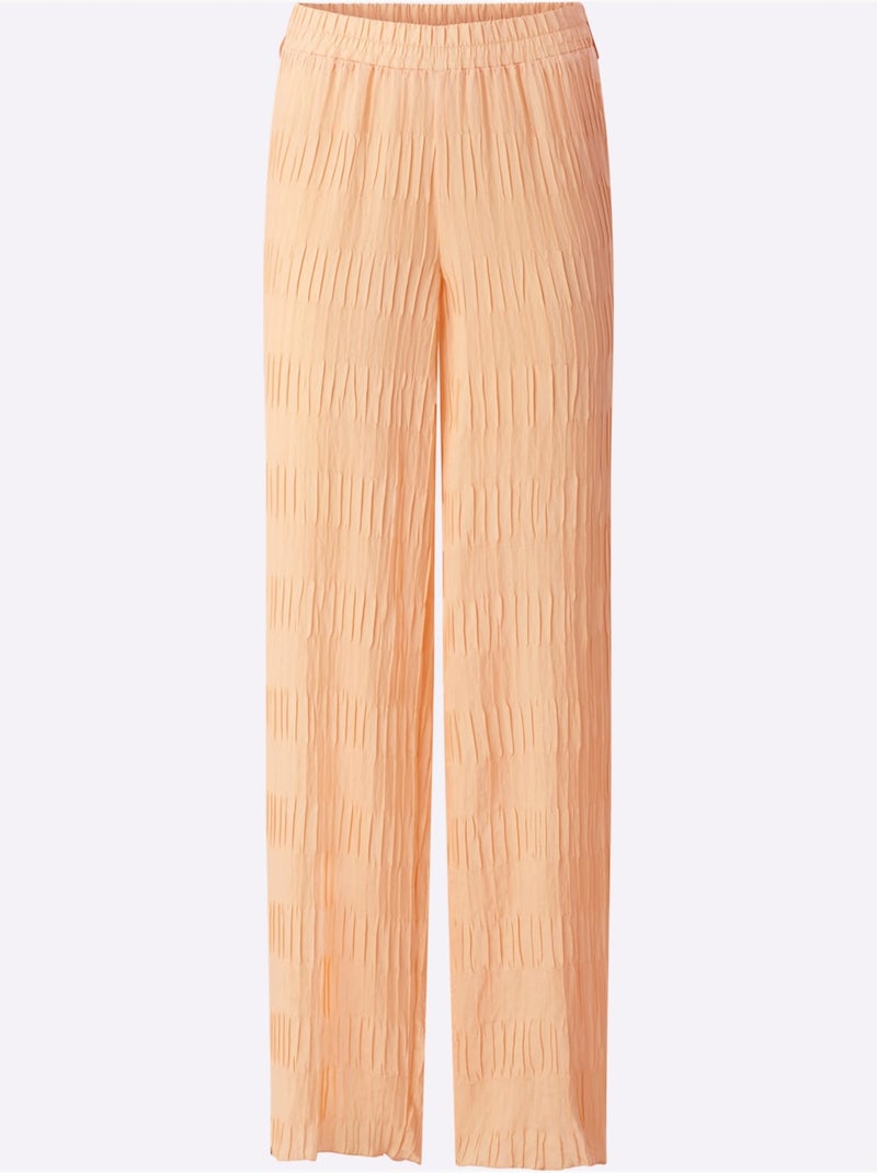 Pantalon qualité tissée - taille standard - helline Abricot - Kiabi