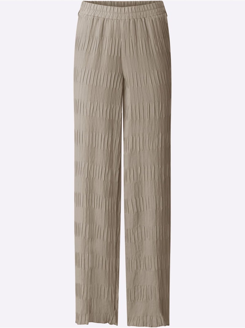 Pantalon qualité tissée - taille standard - helline Beige - Kiabi