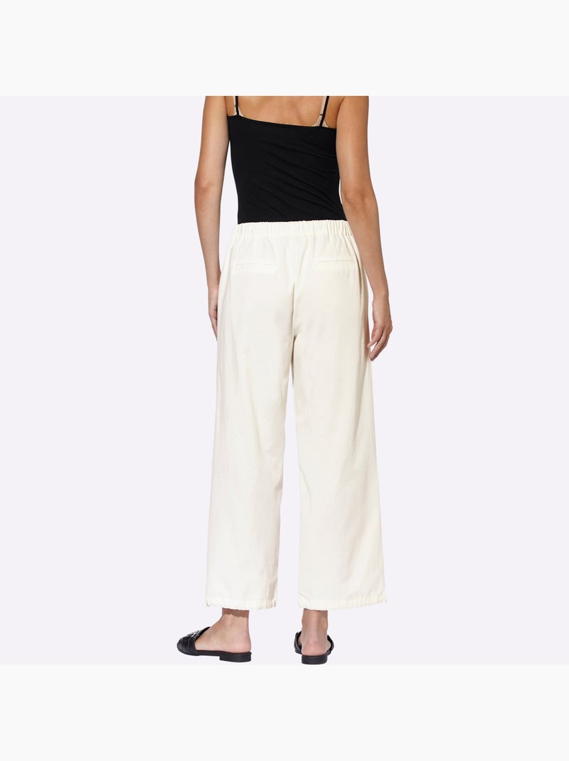 Pantalon qualité tissée - taille standard - helline Ecru - Kiabi