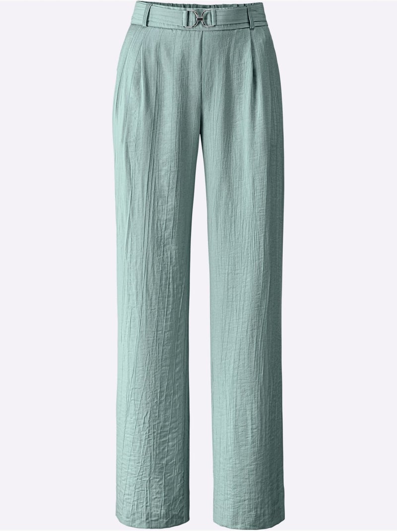 Pantalon qualité tissée - taille standard - helline Menthe - Kiabi