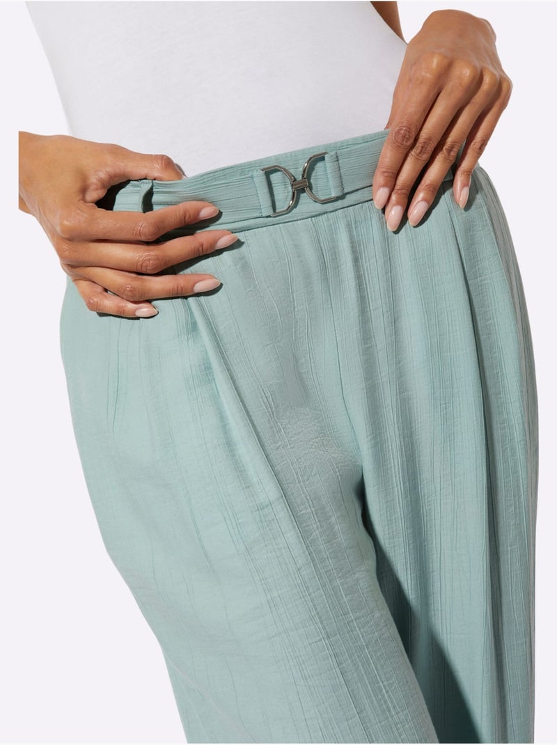 Pantalon qualité tissée - taille standard - helline Menthe - Kiabi