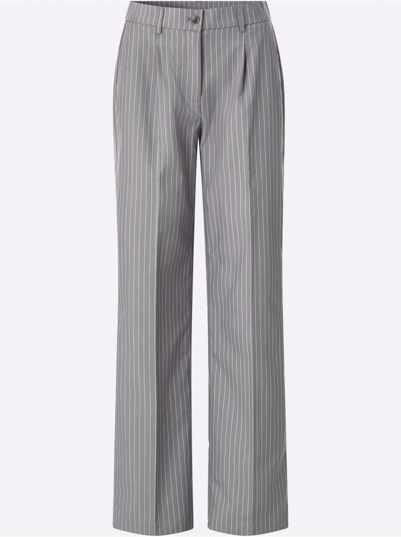 Pantalon qualité tissée - taille standard - moda vilona Gris Ecru - Kiabi