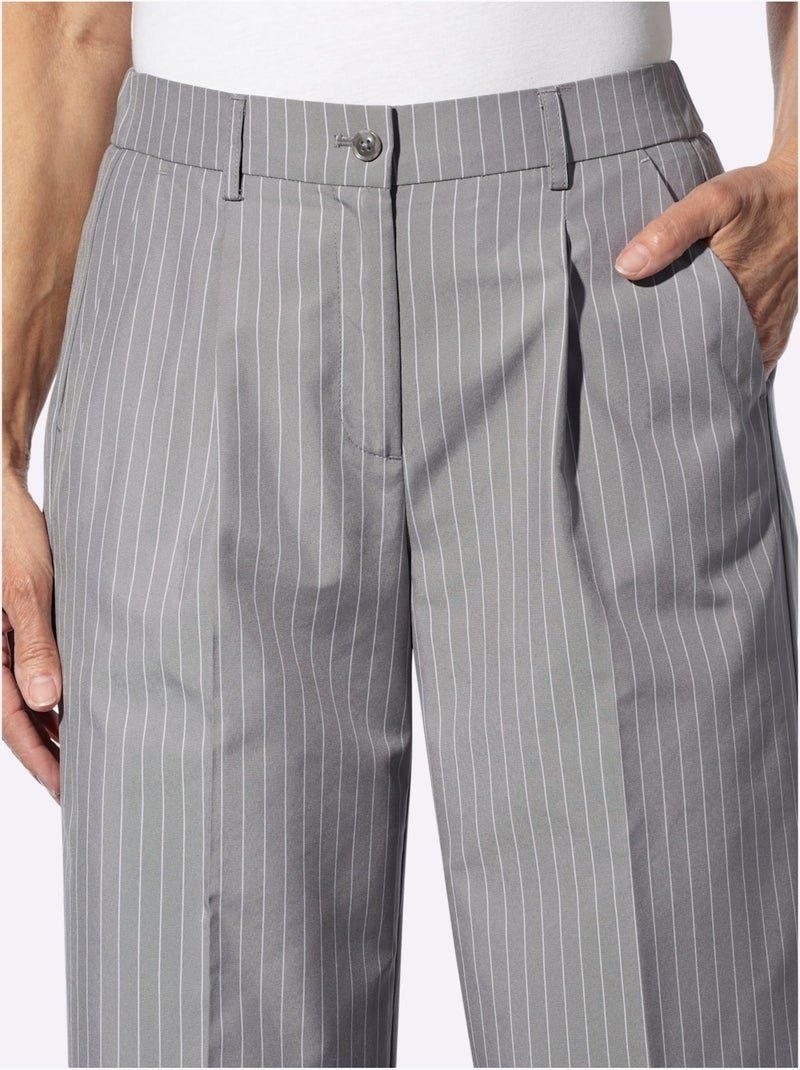 Pantalon qualité tissée - taille standard - moda vilona Gris Ecru - Kiabi