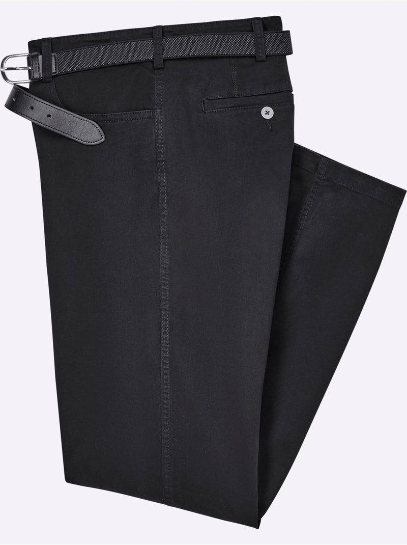 Pantalon Qualité Twill - Taille Standard - Moda Vilona Noir - Kiabi