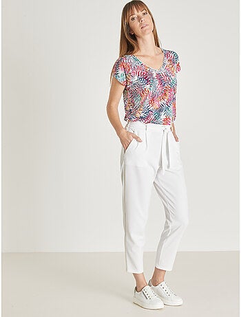 Pantalon raccourci élastiqué dos - DAXON