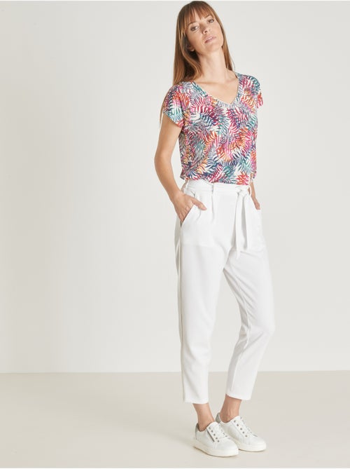 Pantalon raccourci élastiqué dos - DAXON - Kiabi Pantalon raccourci élastiqué dos - DAXON - Kiabi