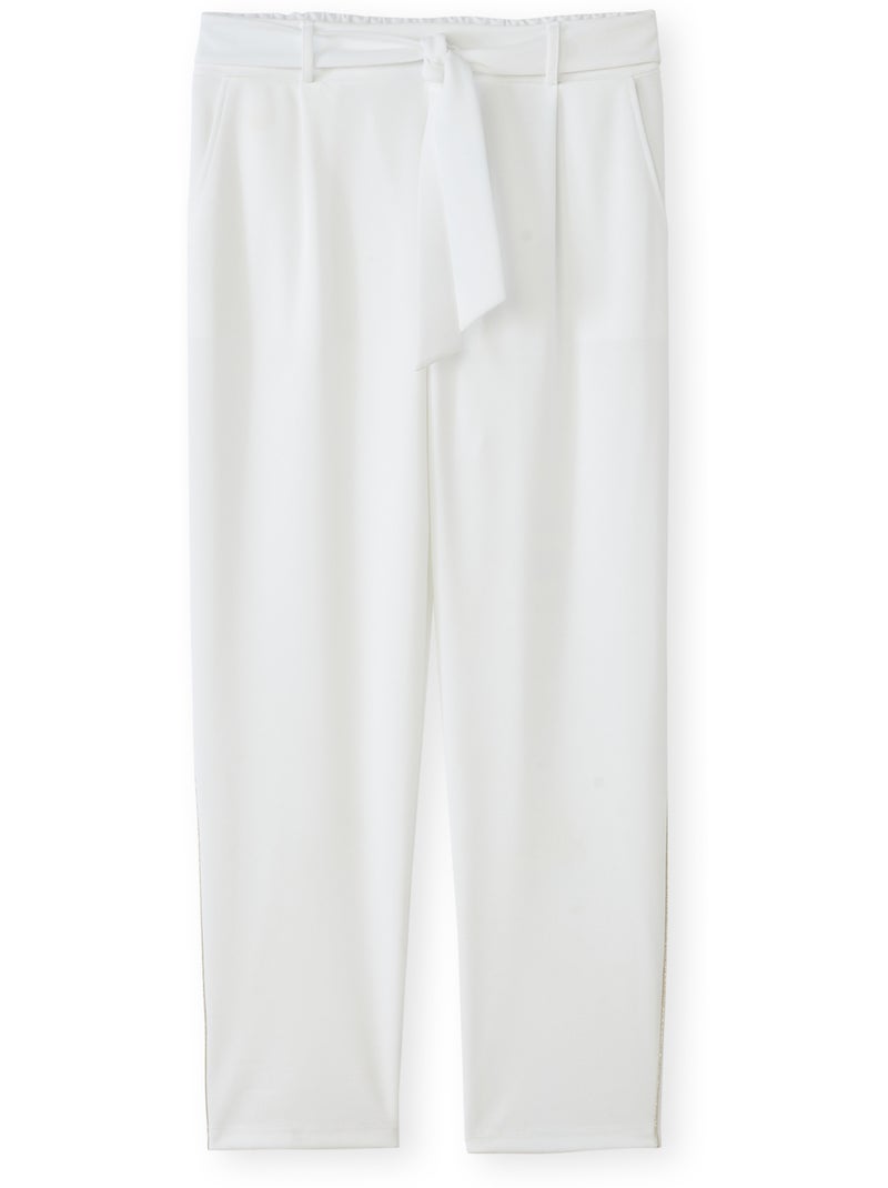 Pantalon raccourci élastiqué dos - DAXON Blanc Blanc - Kiabi