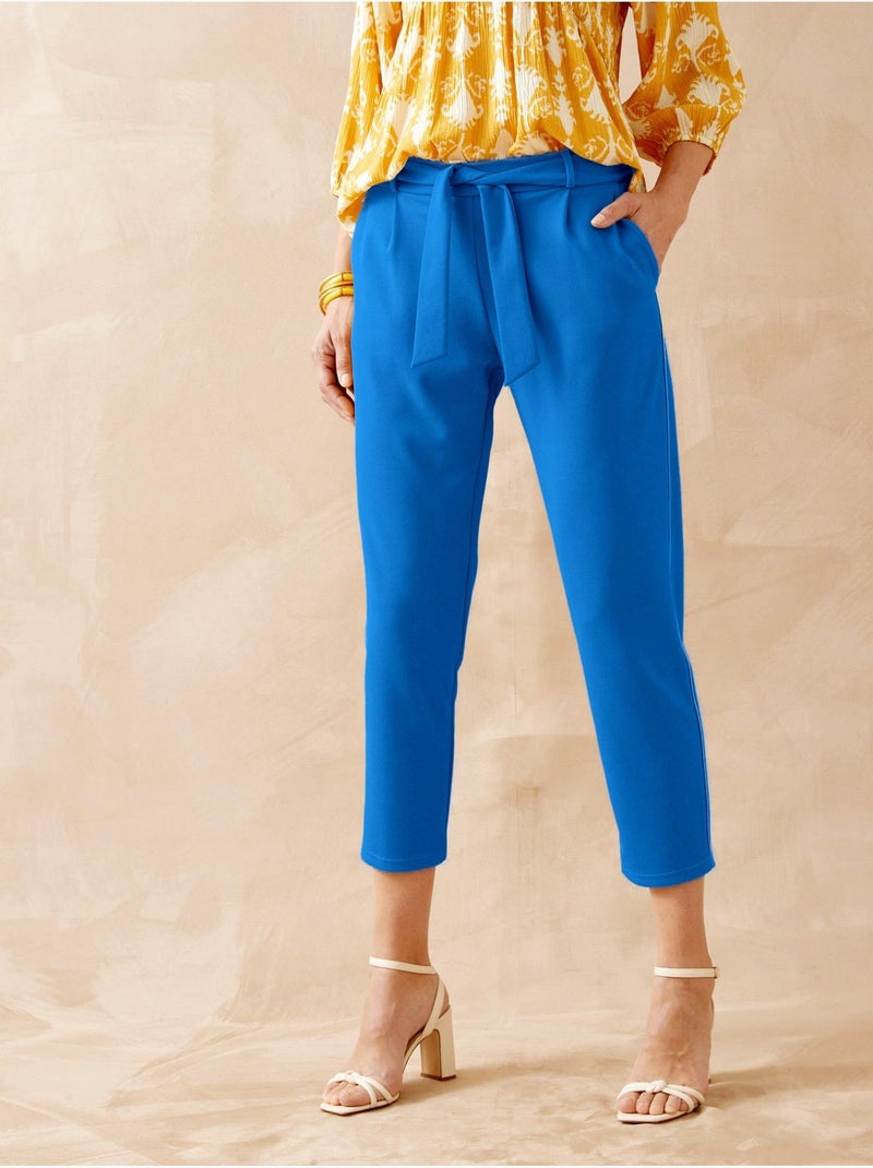 Pantalon raccourci élastiqué dos - DAXON Bleu électrique - Kiabi