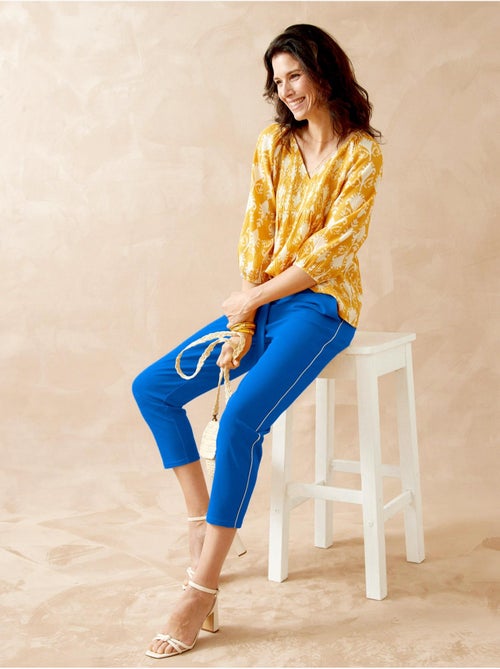 Pantalon raccourci élastiqué dos - DAXON - Kiabi