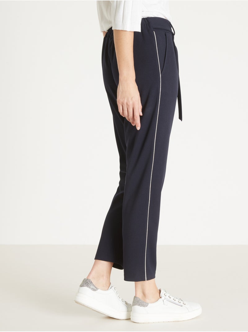Pantalon raccourci élastiqué dos - DAXON Bleu marine - Kiabi
