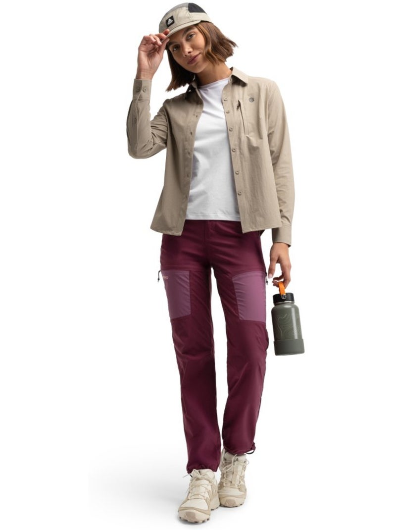 Pantalon randonnée léger femme randonnée femme vortex Violet - Kiabi